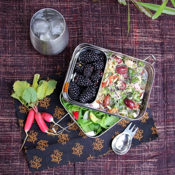 3-in-1 Giant Stainless Steel Lunchbox