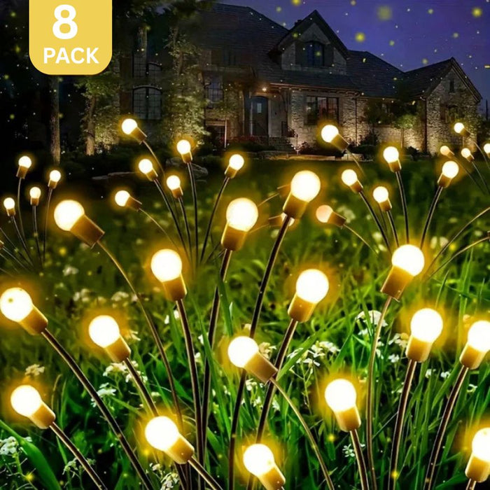 8-Pack 48LED Solar Firefly Lights, for Outdoors, Garden, Patio, Pathway, Backyard