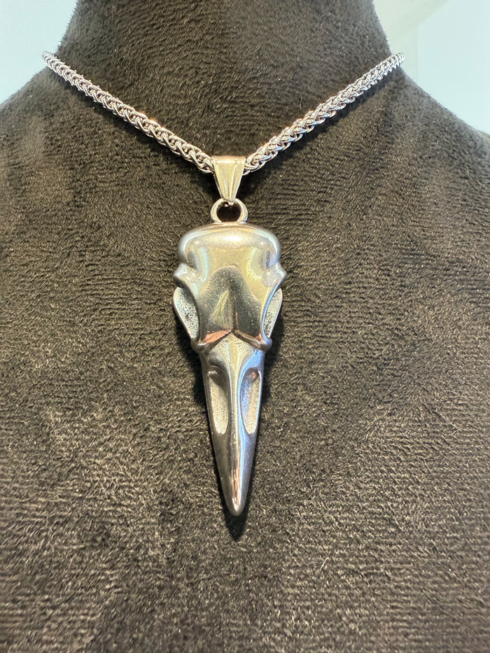 Titanium Raven Pendant & Necklace Set
