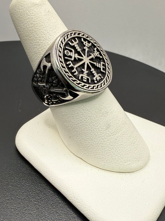 Titanium Double Axe Vegisir Ring
