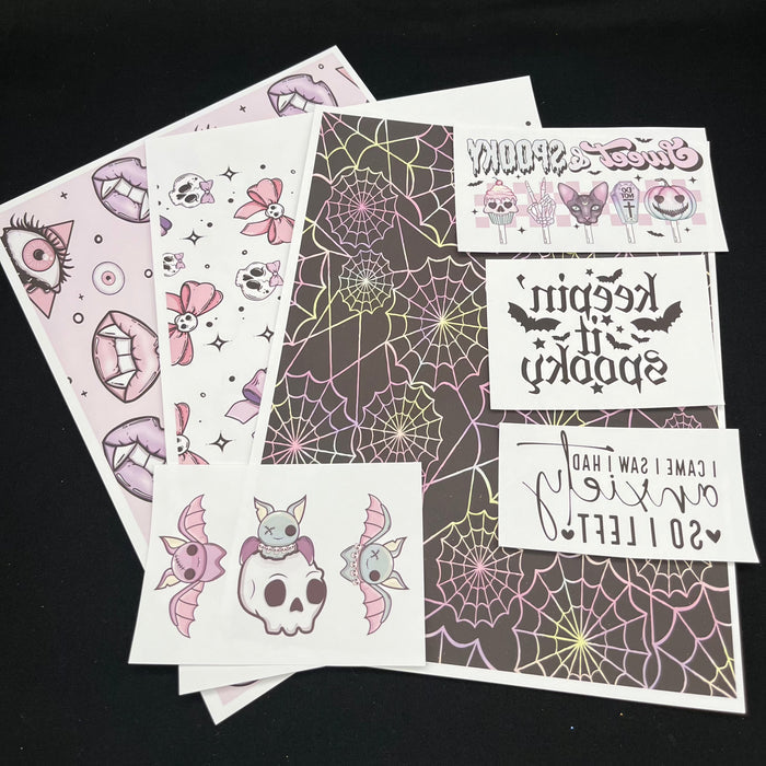 SUBLIMATION DECAL PACK - The Glam Goth Collection - Pack 1