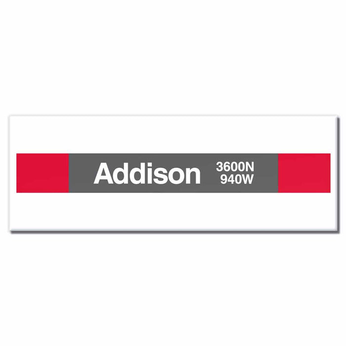 Addison Street Landscape L Stop Magnet