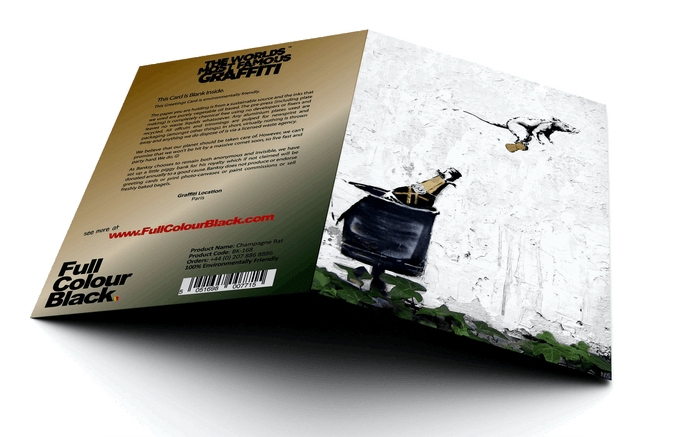 Banksy Biglietto Augurale Profumato - Champagne Rat - Taryn x Philip Boutique