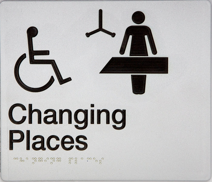 BEST BUY CP Changing Places Sign Braille