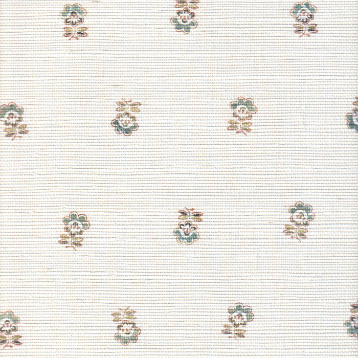 Betty Clay floral wallpaper in a soft cream palette, made to order with short lead times and manufactured in the USA