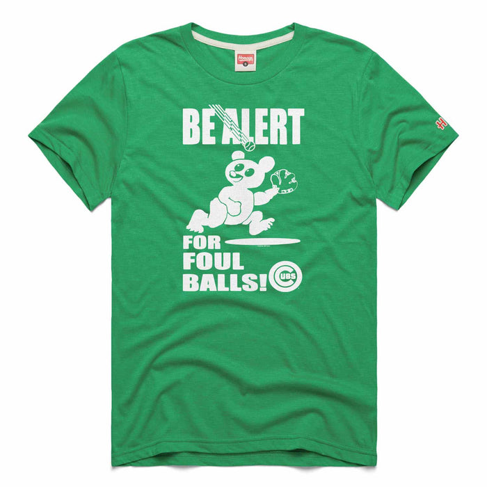 Chicago Cubs Wrigley Field Homage Be Alert For Foul Balls T-Shirt