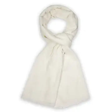 Color Cashmere Scarf- Off-White