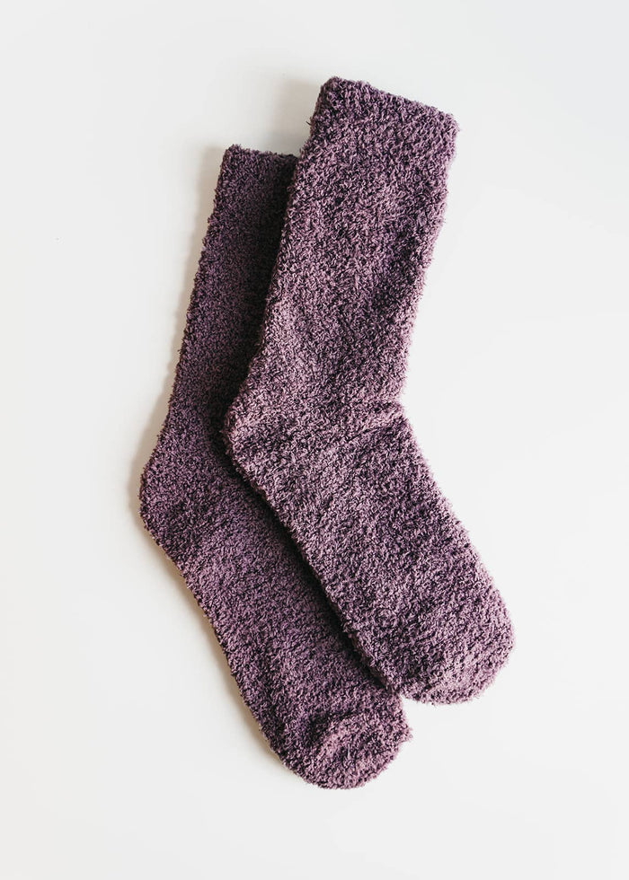 Cozy Cloud Socks - Plum Purple