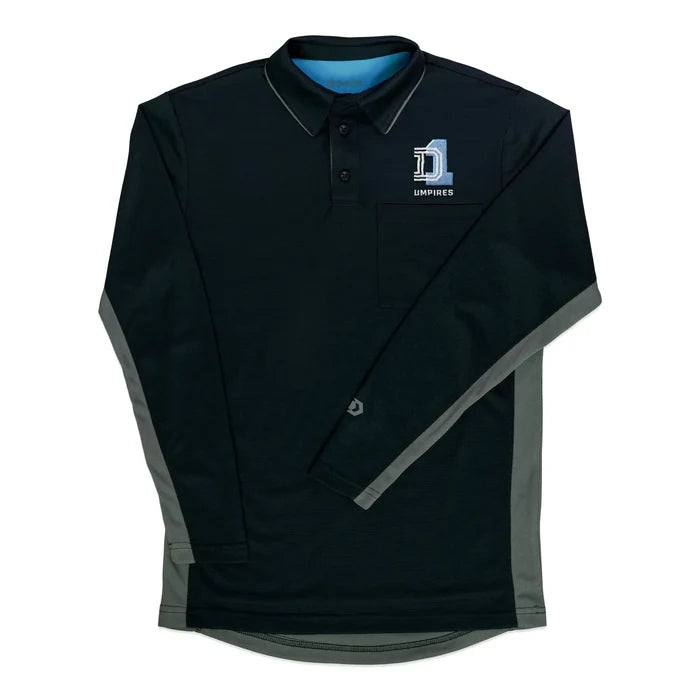Davis BFX MLB Homage V2 Side Panel LS Black Umpire Shirt (LL WA D1)