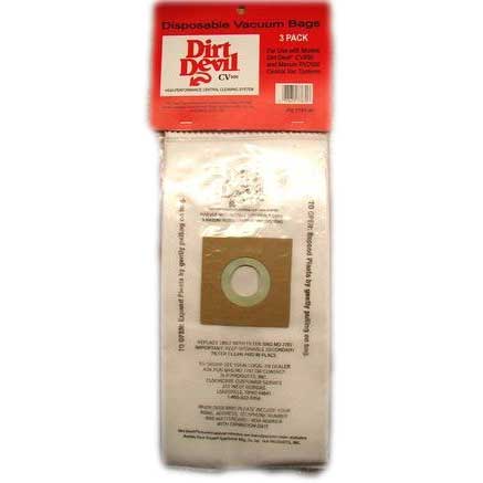 Dirt Devil Central Vacuum Bags 3pk Part 7767-W, 9597, RO-1400