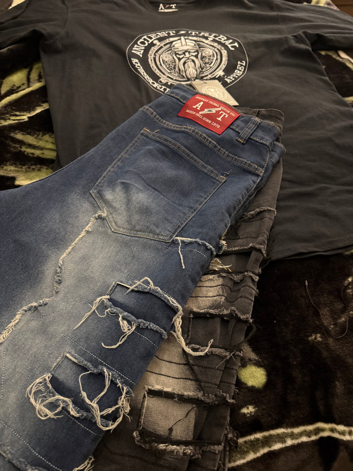 Distressed Deep Blue AT-3s