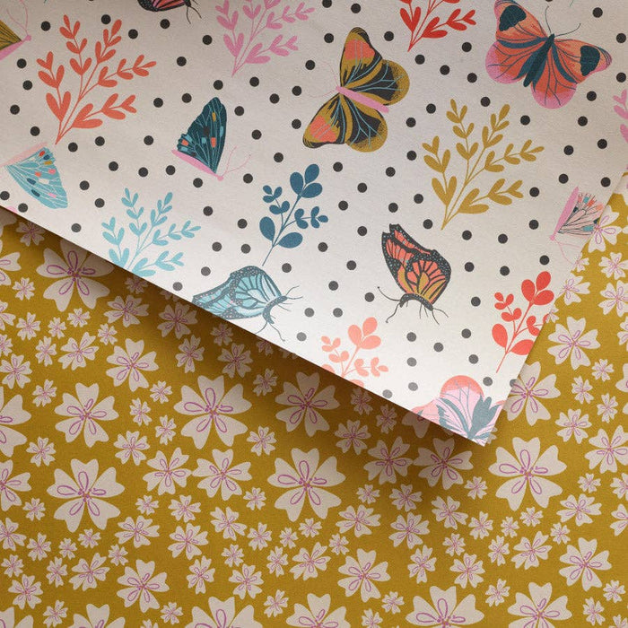 Double Sided Gift Wrap Sheets set of 2