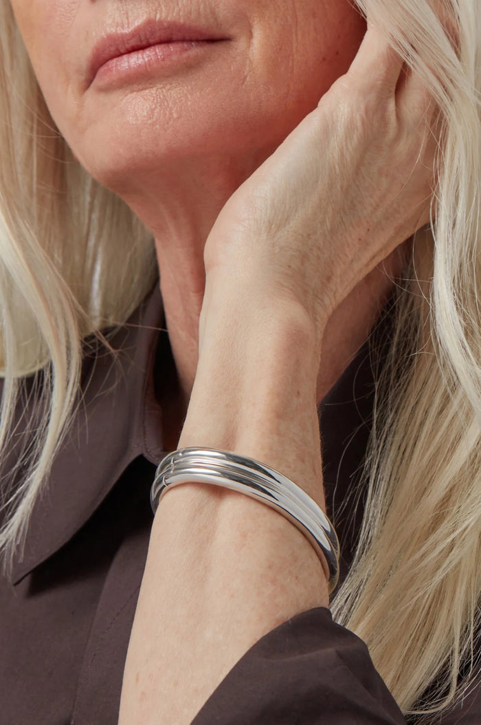 Gia Silver Bangle