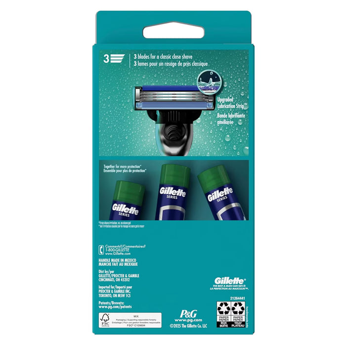 Gillette Mach3 Men’s 3-Blade Razor - 1 Ct - 36 Pack
