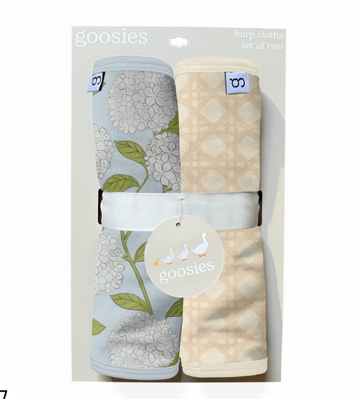Goosies Burp Cloth Set - Hydrangeas