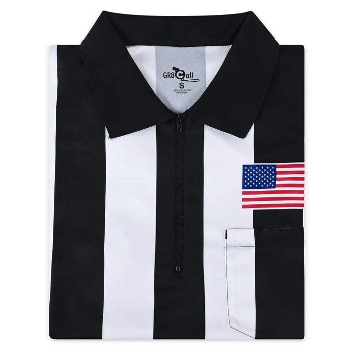 GR8 Call 2.25" Ultra-Tech Football Referee Shirt w/ American Flag