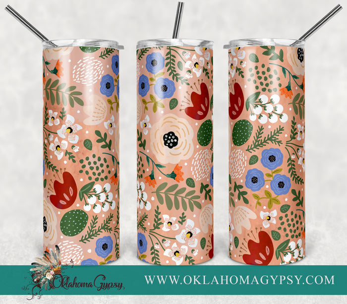 Hand Drawn Floral Digital File Wraps