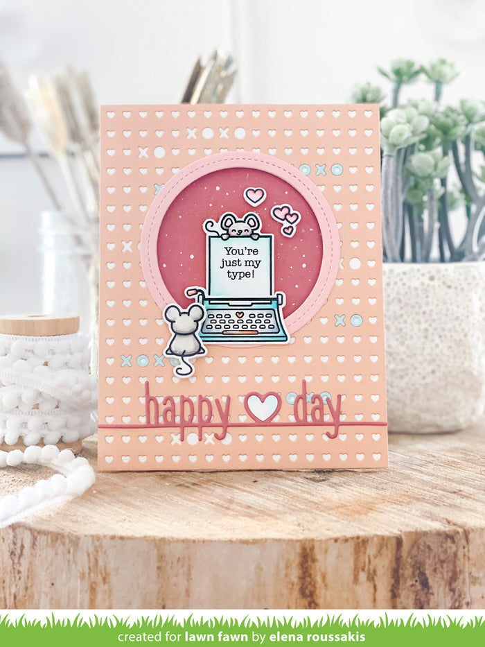 happy heart day line border