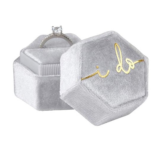 I Do Velvet Ring Box