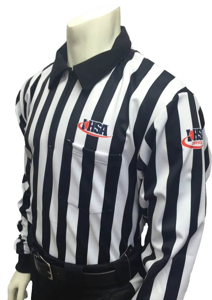 Illinois (IHSA) Smitty 1" Heavyweight Football Referee LS Shirt