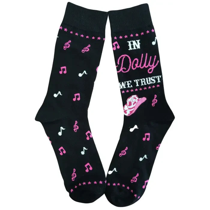 In Dolly We Trust Socks