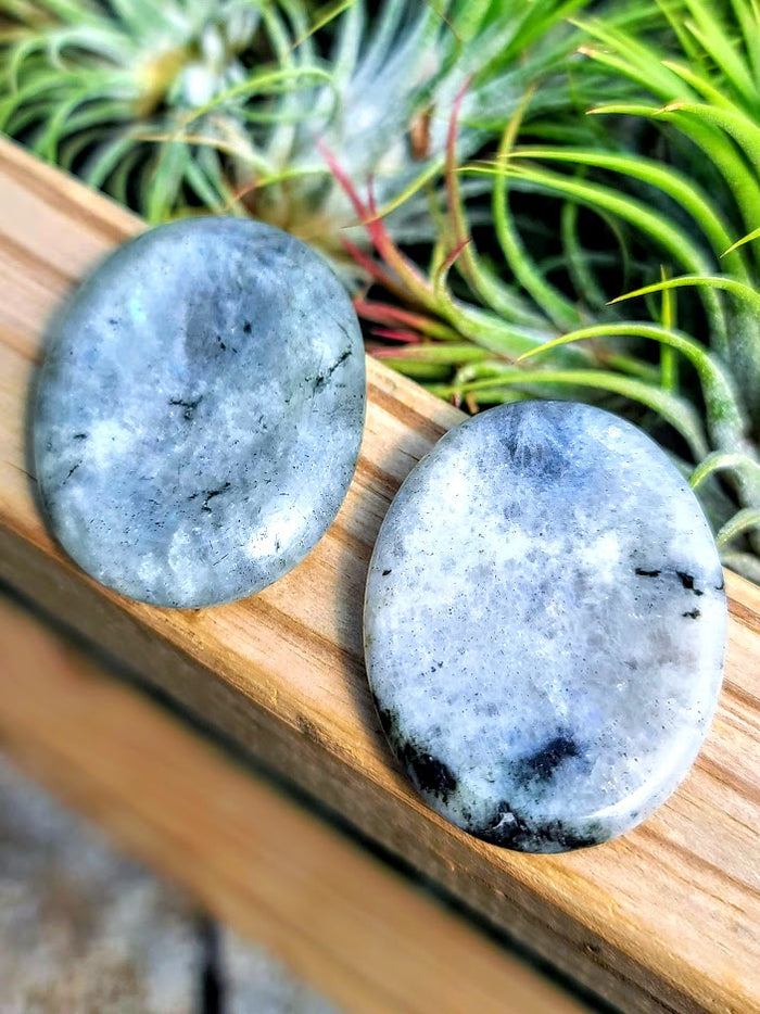 Labradorite Crystal Worry Stone Carving