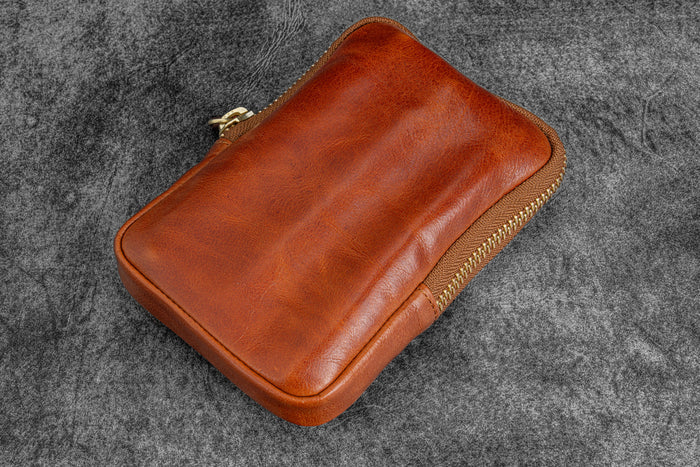 Legacy Collection Galen X Nock Co Leather Sinclair Pen Case - Deep Cognac