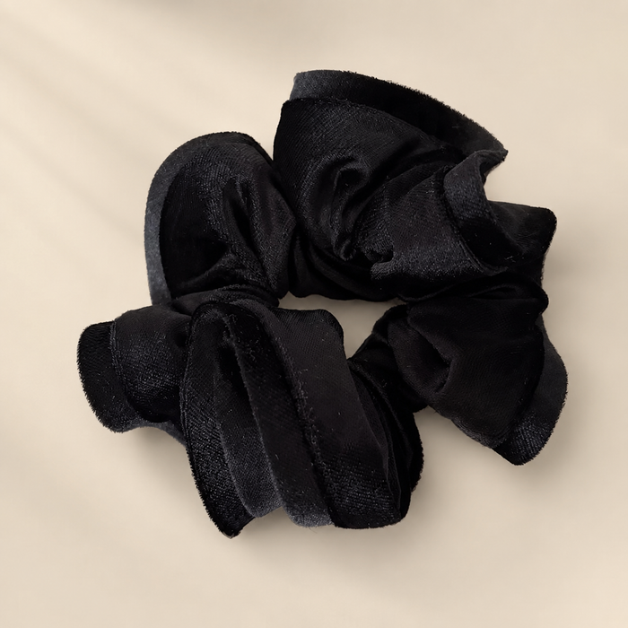 Luxury Velvet Scrunchie Trio – Warm Tones (3-Pack)
