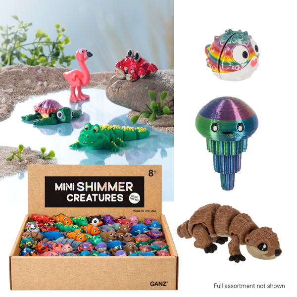 Mini Shimmer Creatures - Sealife & Coastal w/ Dumpbox Assortment