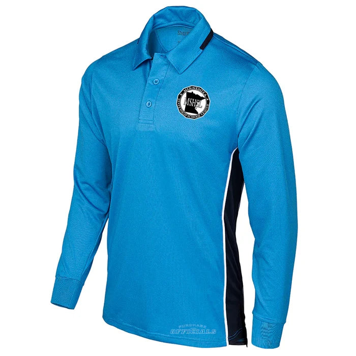 Minnesota (MSHSL) Smitty Bright Blue Softball Umpire LS Shirt