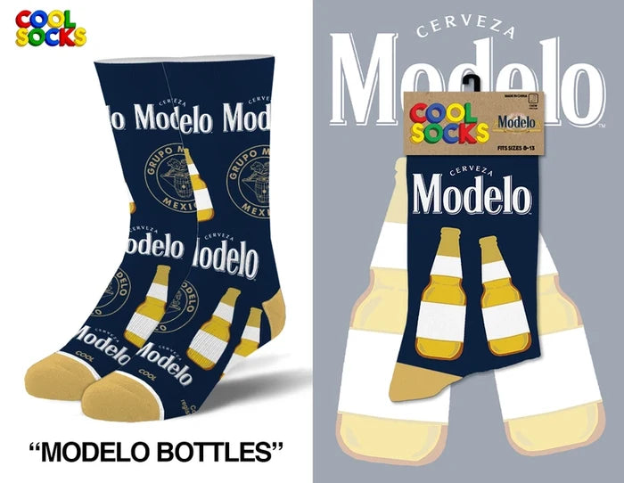 Modelo Bottles - Mens Crew Folded