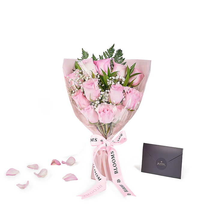 Mother's Day Pink Rose Bouquet Tied with Ribbon – the bouquet