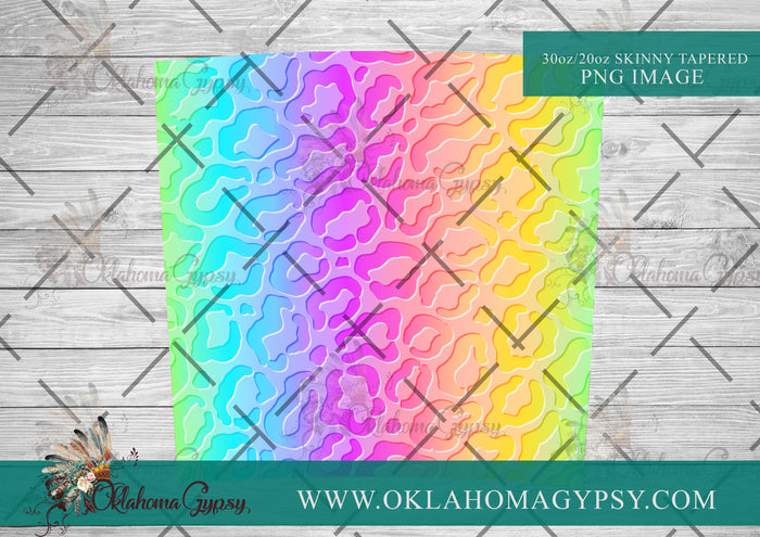Neon Leopard Digital File Wraps
