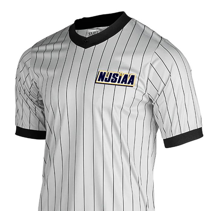 New Jersey (NJSIAA) Smitty Body Flex Gray Pinstripe Referee Shirt