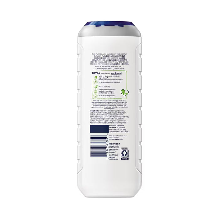 NIVEA MEN Sensitive Maximum Hydration 3-in-1 Body Wash - 16.9 oz - 12 Pack
