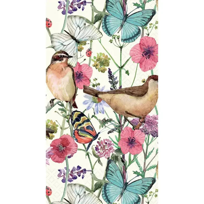 Paper Guest Towels Pack 20 Birds in Spring