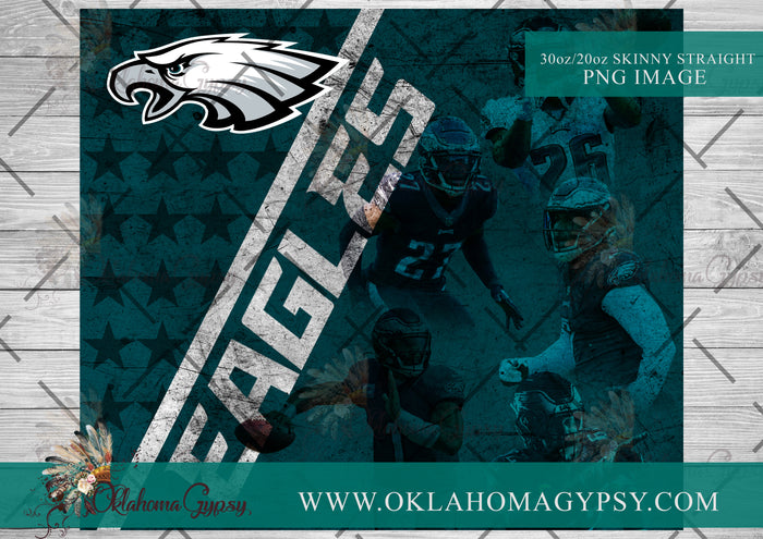 Philadelphia Eagles Players Football Digital File Wraps
