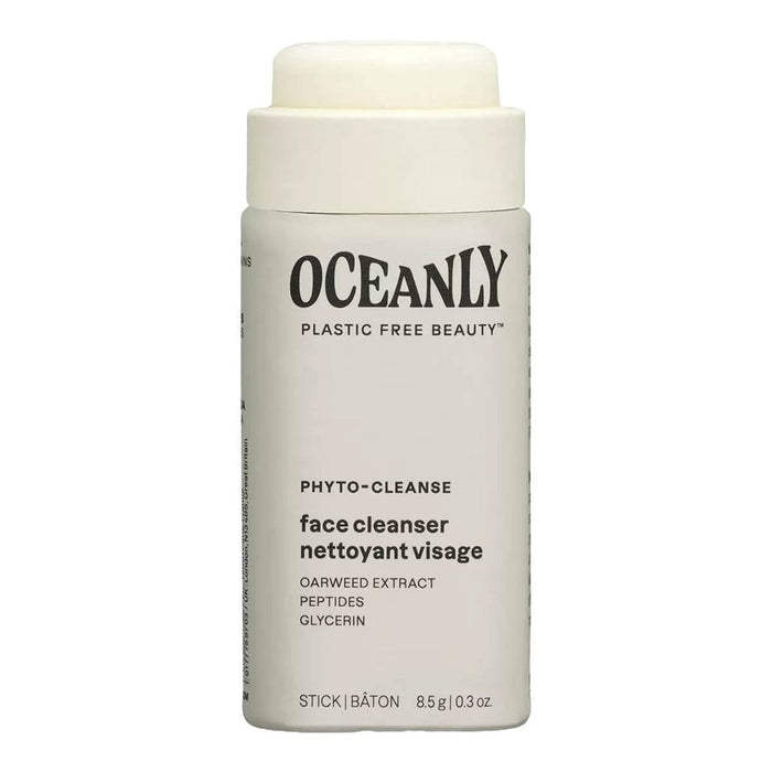 Oceanly face cleanser stick on a white background.