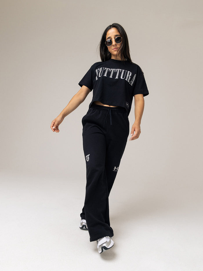 Polera Crop TINI Unisex Negra - FUTTURA