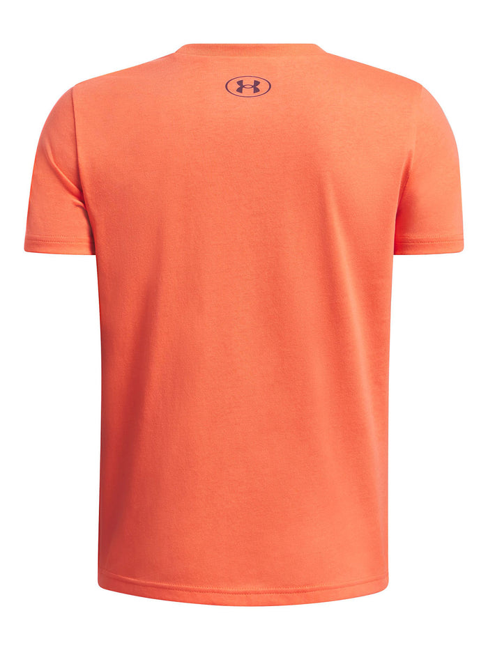Polera manga corta Under Armour boxed sports naranjo para niños