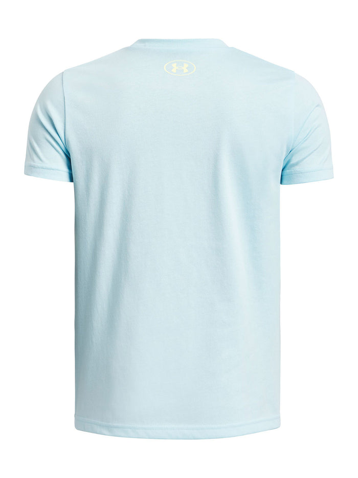 Polera manga corta Under Armour boxed sports azul para niños
