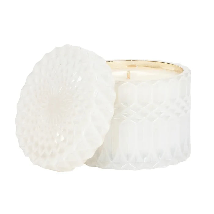 Pomander 8oz Petite Holiday Shimmer Soy Candles (White)