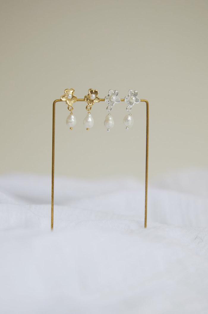Primer Pendiente Pearl Earrings Silver