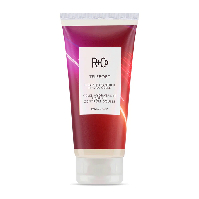 R+Co TELEPORT gelée, flexible control styling gel, lightweight hold hair gel, soft shine hair product, hydrating styling gelee, buildable hold for waves, defining gel for natural texture, style memory hair gel, smooth finish styling cream, gel cream hybrid hair product