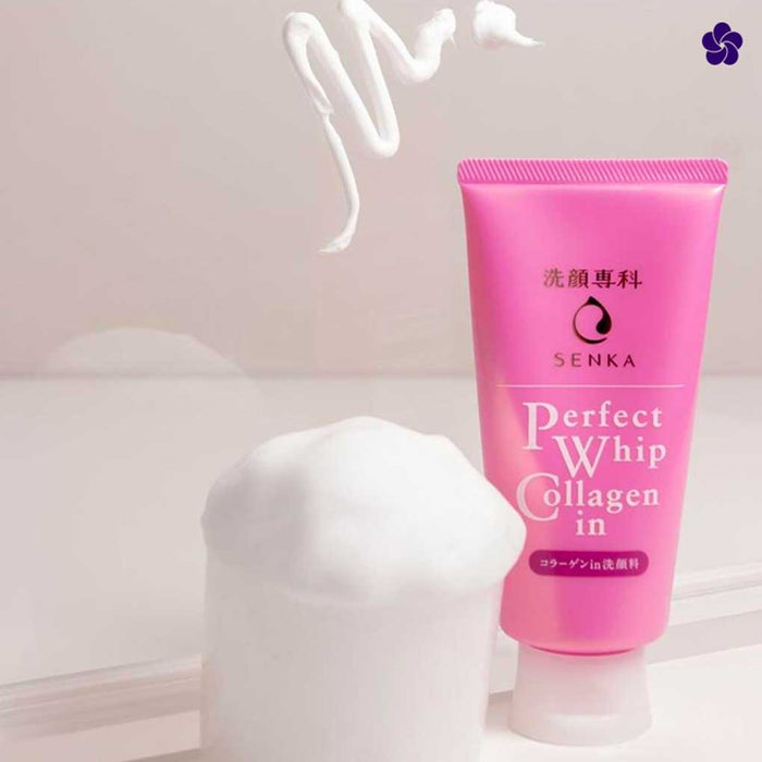 Senka by Shiseido Pink. Perfect Whip Collagen. Best Japanese Face Wash. Murasaki Cosmetics. Japanese Skincare Shop Netherlands