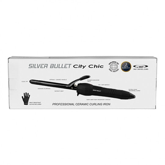 Silver Bullet City Chic Ceramic Curling Iron 13mm