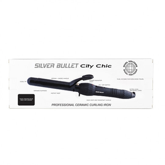 Silver Bullet City Chic Ceramic Curling Iron 25mm