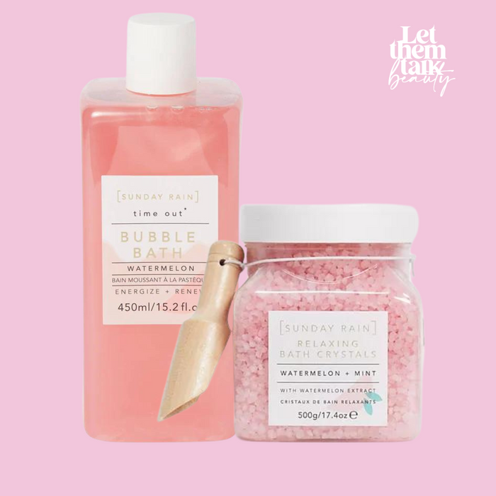 Sunday Rain Watermelon Bathing Duo Bubble Bath & Salts Set