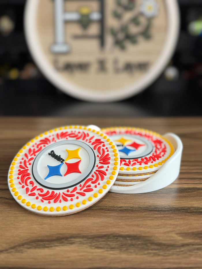Talavera Steelers Coaster Set