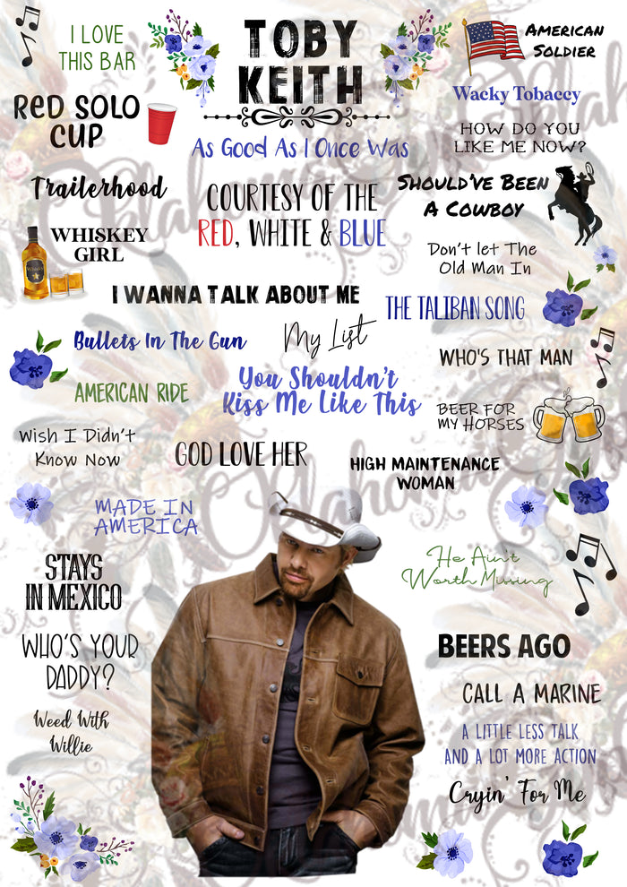 Toby Keith Inspired Top Hits Digital File